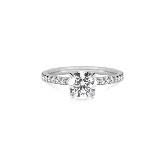 Tulip Setting (4-Claw) | 18k White Gold/Platinum