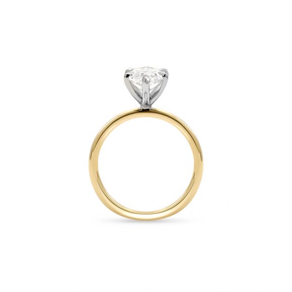 Slimline Solitaire (6 Claw) | 18k Yellow Gold - Image 5