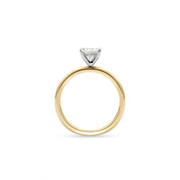 Slimline Solitaire (4-Claw) | 18k Yellow Gold - Image 2