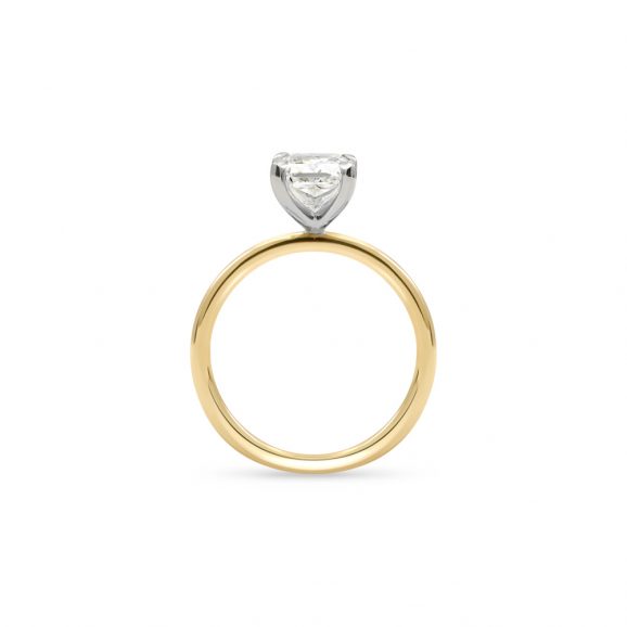 Slimline Solitaire (4-Claw) | 18k Yellow Gold - Image 8