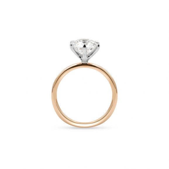 Slimline Solitaire (6-Claw) | 18k Rose Gold - Image 5