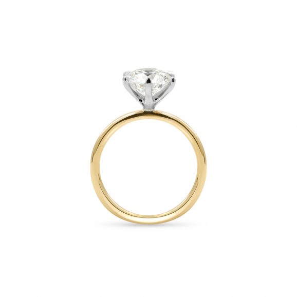 Slimline Solitaire (6 Claw) | 18k Yellow Gold - Image 2