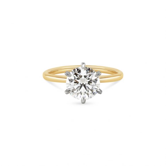 Slimline Solitaire (6 Claw) | 18k Yellow Gold